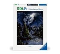 Ravensburger 12000731 - Pz Dragon bleu - 1500 pieces jigsaw puzzle - Puzzle for adults and kids age 14 years up, fantasy jigsaw
