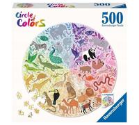 Ravensburger Circle of Colours - Animals Circular 500 Piece Jigsaw Puzzle for Adults and Kids Age 10 Years Up