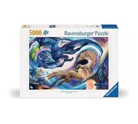 Ravensburger 12000813 - Dragon Day and Night - 5000 pieces jigsaw puzzle - Puzzle for adults and kids age 14 years up, fantasy jigsaw