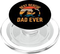 Best Rescue Dad Ever Rescue Dog Dad Dog Lover Retro Sunset PopSockets PopGrip for MagSafe