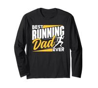 Best Running Dad Ever Jogging Father Daddy Running Papa Long Sleeve T-Shirt