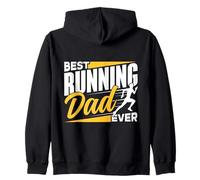 Best Running Dad Ever Jogging Father Daddy Running Papa Zip Hoodie