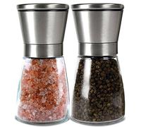 Best Salt and Pepper Grinder Set by Inspero Trading - Elegant Salt and Pepper Shakers Maintain Spice Freshness - Adjustable Coarseness Spice Grinder - Easy to fill Salt Mill and Pepper Grinder set