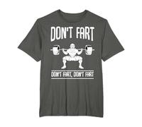 Best Sarcastic Gift Ideas Tee Don't Fart Funny Gym Workout Training Lifting Weights Quotes T-Shirt - Men's Adults (Workout/Gym) - Black - Long Sleeve - Classic Fit - Small