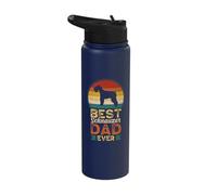 Best Schnauzer Dad Ever, Father's Day, Mini Schnauzer Daddy Stainless Steel Insulated Water Bottle