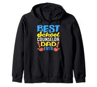 Best School Counselor Dad Ever Appreciation Zip Hoodie