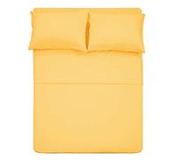 Best Season 4 Piece Bed Sheet Set (Queen,Yellow) 1 Flat Sheet,1 Fitted Sheet and 2 Pillow Cases,100% Brushed Microfiber 1800 Luxury Bedding,Deep Pockets,Extra Soft & Fade Resistant