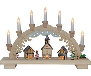 Best Season Dassel LED-Candlestick, Wood, Blue