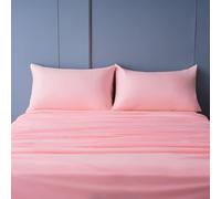 Best Season Homelike Collection 4 Piece Bed Sheet Set (Twin,Blush Pink) 1 Flat Sheet,1 Fitted Sheet and 2 Pillow Cases,100% Brushed Microfiber 1800 Bedding,Deep Pockets,Extra Soft & Fade Resistant