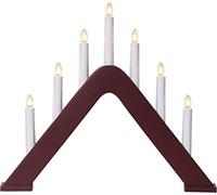 Best Season Jarve Candlestick, Wood, E10, Red