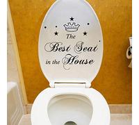Best Seat in The House Characters Crown Toilet Stickers Bathroom Home Decoration Vinyl Art Decals Funny Waterproof Wall Sticker