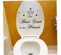 Best Seat in the House Characters Crown Toilet Stickers Bathroom Home Decoration Vinyl Art Decals Funny Waterproof Wall Sticker