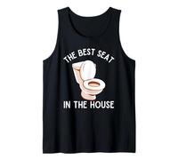 Best Seat in The House Men Funny Toilet Humor Tank Top