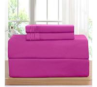 Best Seller Luxurious Bed Sheets Set on Amazon! Elegant Comfort 1500 Thread Count Hotel Quality Wrinkle,Fade and Stain Resistant 4-Piece Bed Sheet set, Deep Pocket, HypoAllergenic - Full Hot Pink (BST1100RW-Full-HotPink)