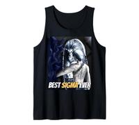 Best Sigma Ever Cool Sigma by Choice Werewolf Meme Wolf Tank Top