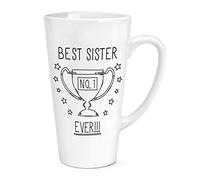 Best Sister Ever No.1 Trophy 17oz Large Latte Mug Cup
