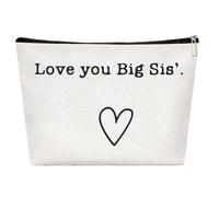 Best Sister Ever Travel Bag - Large Toiletries Organizer for Women | Portable Travel Hygiene Bag for Toiletries | Funny Makeup Cosmetic Bag p, Love You Big Sis, Consulte la descripción, See