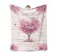 Best Sister Friend Woman Bestie Gifts Blanket for Birthday, Thanksgiving Day, Christmas, Sister Gift Ideas from Soft Cozy Flannel Custom Throw Blanket for Bed Sofa 60"x50" (Tree)