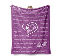 Best Sister Friend Woman Bestie Gifts Blanket for Birthday, Thanksgiving Day, Christmas, Sister Gift Ideas from Soft Cozy Flannel Custom Throw Blanket for Bed Sofa 60"x50" (ZYL-word-blanket)