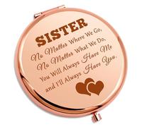 Best Sister Gift Sister Appreciation Gifts Compact Makeup Mirror Soul Sisters Friendship Gifts Compact Mirror Mothers Day Graduation Gift for Her Friend Pocket Makeup Mirror Christmas Birthday Gift
