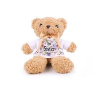 Best Sister Teddy Bear - Floral Plush Teddy with T-Shirt Gift for Sisters