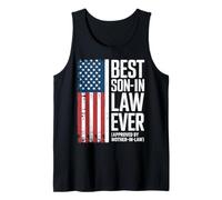 Best Son-in-Law Ever Approved By Mother-in-Law American Flag Tank Top