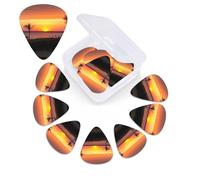 Best spots to watch an NT Sunset Print Guitar Picks Set of 12 with Custom Storage Box, Guitar Accessories, Ukulele for Acoustic Guitar, Bass, St Day Gift