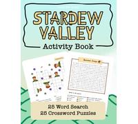 Best Stardew Valley Activity Book - 25 Word Search and 25 Crossword Puzzles - Perfect for Stardew Valley Fans - Makes a great gift