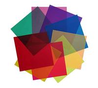 Best Starloop 18 Pack Light Gels Colored Overlays Transparency Color Film Plastic Sheets Correction Gel Light Filter Sheet, 20x20cm,9 Assorted Colors 2 Sets
