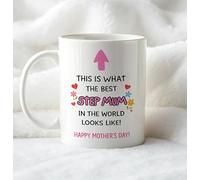 Best Step Mum in The World Mug - Heartfelt Mothers Day Gift for Step Mum - Appreciation Coffee Cup - 11oz Ceramic