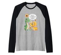 Best Summer Buds - Cute Dinosaur Friends Summer Raglan Baseball Tee