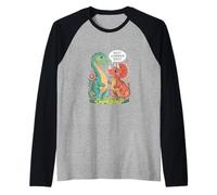 Best Summer Buds - Cute Dinosaur Friends Summer Raglan Baseball Tee