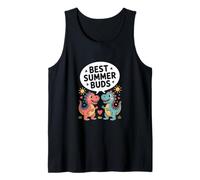 Best Summer Buds - Cute Dinosaur Friends Summer Tank Top