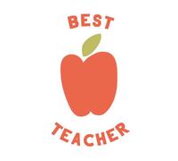 Best Teacher Apple Men's T-Shirt - White - L - White