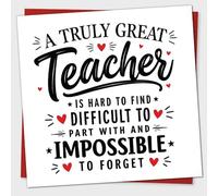 Best Teacher Cards Teacher Leaving Card 145x150mm Head Teacher Card Thank You Greeting Card for Teachers, Mentors, Tutors