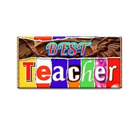 Best Teacher Chocolate Bar Gift Wrapper Gift Present For Sir Guider Lecturer (#324) (without chocolate bar)