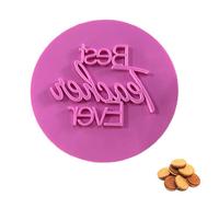 Best Teacher Ever Fondant Stamp/Embosser for Icing,Cookie,Frosting,Cupcake,Sugar Paste,Cake,Baking,Biscuit,Decoration