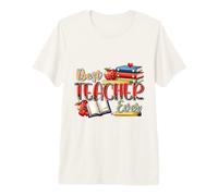 Best Teacher Ever Leopard Print Apple Books Design Premium T-Shirt