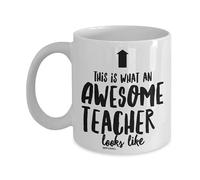 Best Teacher Gifts for Men Women Male Female, Coffee Mug Cup Funny, Thank You Leaving, End of The Year Term - Colleagues Boss, Birthday Christmas Presents, This is What an Awesome Looks Like MG0013