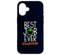 Best Teacher Job Ever Hashtag #teacherlife Funny Teaching Case for iPhone 16