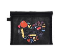 Best Teacher Makeup Bag Pouch Portable Teacher Appreciation Gifts for Teaching Staff Educators Birthday Gift for Teachers Cosmetic Bag Travel Pouchs Thank You Teachers Gifts Bags for Woman