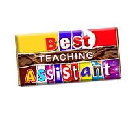 Best Teaching Assistant Chocolate Bar Wrapper Novelty Gift for Teacher Lecturer CH-685 (without chocolate bar)