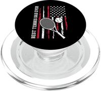 Best Tennis Dad Ever USA United States American Flag PopSockets PopGrip for MagSafe