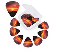 Best Time to See Sunrise 12 Pack Guitar Picks Set with Custom Organizer Storage Box, Guitar Accessories, Ukulele for Acoustic Guitar, Bass, St. Day Gift
