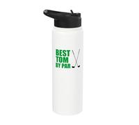 Best Tom By Par Golfer Name Pun Stainless Steel Insulated Water Bottle