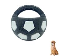 Best Toy Dog Soccer Ball, The Dog Calming Ball with Handle, Interactive Football Shape Dog Toy, Chewable Material, Squeaky, Water Play, Training & Outdoor Games (Black2)