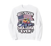 Best Truckin’ Grandpa Ever Patriotic Trucker Sweatshirt