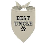 Best Uncle Dog Bandana, Apricot Gray Dog Bandana, Funny Cute Dog Bandana, Pet Dog Scarf Accessories, Pet Dog Triangle Scarf, Gift for Dog Lover, Dog Bandana for Small Medium Large Dogs (D26)