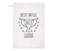 Best Uncle Ever No.1 Trophy Tea Towel Dish Cloth