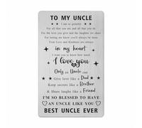 Best Uncle Gifts, Uncle Gifts for Men, Uncle Birthday Card from Nephew Niece, I Love My Uncle Wallet Card